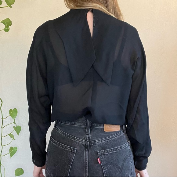 Vintage 70s / 80s Sheer Blouse - Picture 2 of 12